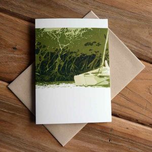 Blank Greeting Card - Anchored - by Kim Herringe