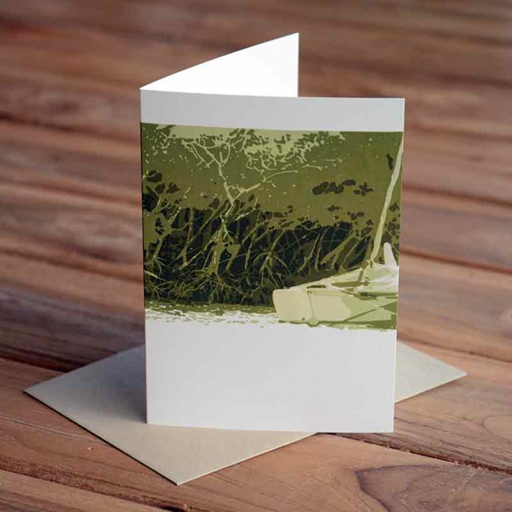 Blank Greeting Card - Anchored - by Kim Herringe