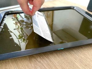 melt the gel plate and re-pour - skim bubbles from the surface
