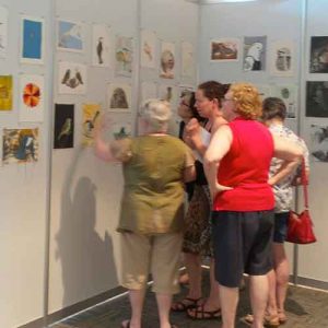 Maleny Printmakers visit Bimblebox exhibition at Mary Cairncross Scenic Reserve