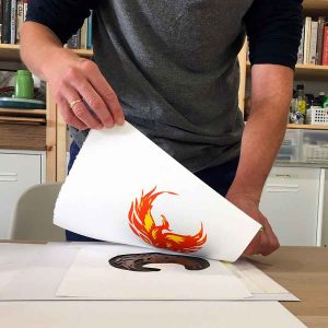 Colour and Reductive Linoprinting workshop May 2019 - Kate