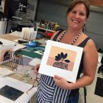 Colour and Reductive Linoprinting workshop May 2019 - Brenda