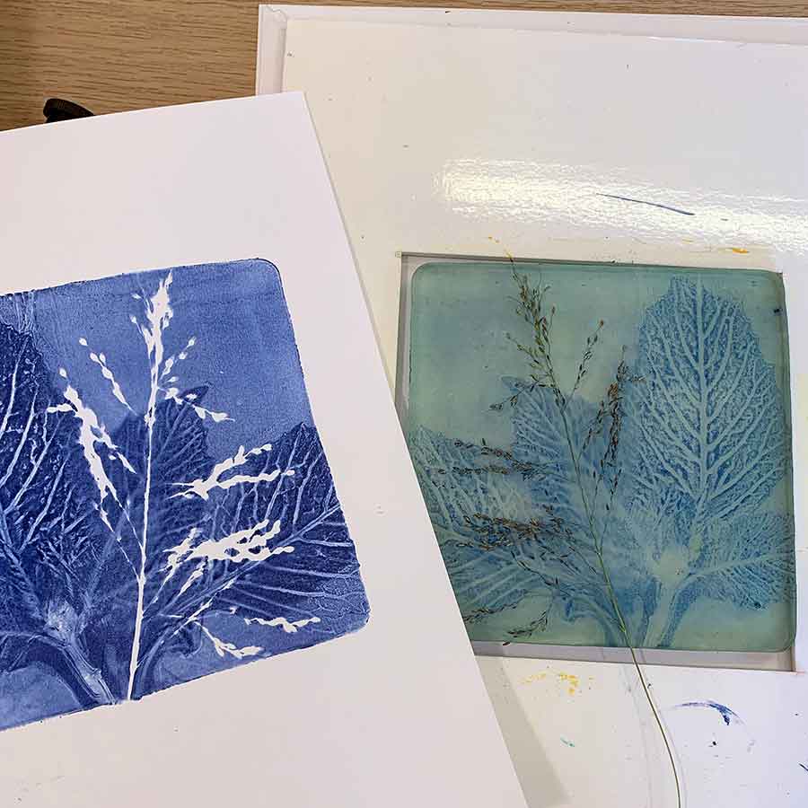 Gelli Printing with Watercolor Paint