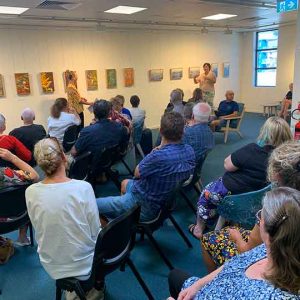 Opening event at my first solo exhibition 'Grounded'