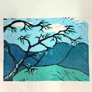 Reduction Linocut Buderim Winter School 2019