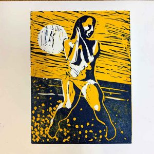 Reduction Linocut Buderim Winter School 2019