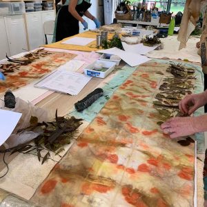 eco printing on silk