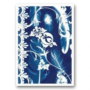 Feathers and Lace - card front