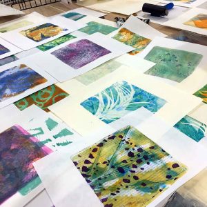 Gel Print Monotype workshop May 2019