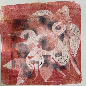 Buderim Craft Centre Textiles Group gel plate monoprinting workshop January 2020