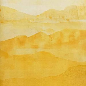 Grounded in Yellow - Gelatin Plate monotype print