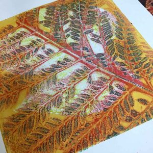 Palmwoods Arts & Crafts Group Gel Print Monotype workshop