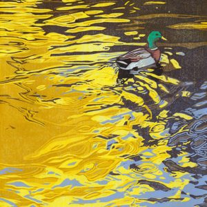 Ripples, Sherrie York, reduction linocut print