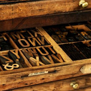 Wooden letterpress type