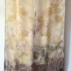 Botanical Eco Print Silk Scarf 160-01