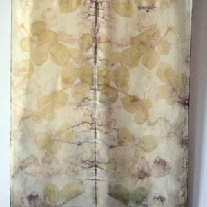 Botanical Eco Print Silk Scarf 160-01
