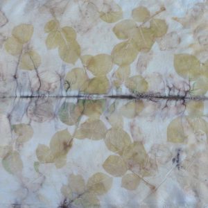 Botanical Print Silk Scarf 160-01