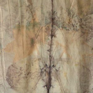 Botanical Eco Print Silk Scarf 160-03 - detail