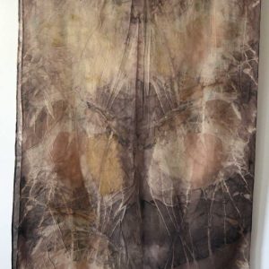 Botanical Eco Print Silk Scarf 160-03