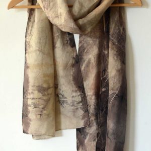 Botanical Eco Print Silk Scarf 160-03