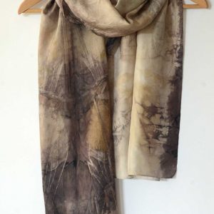 Botanical Eco Print Silk Scarf 160-03