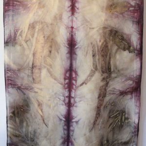 Botanical Eco Print Silk Scarf 160-04
