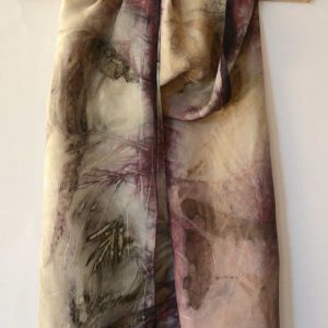 Botanical Eco Print Silk Scarf 160-04