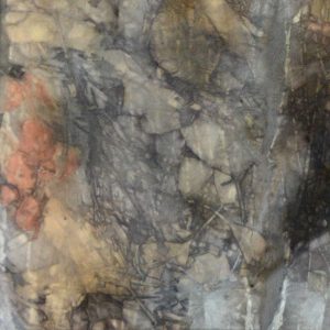 Botanical Eco Print Silk Scarf 160-06 - detail