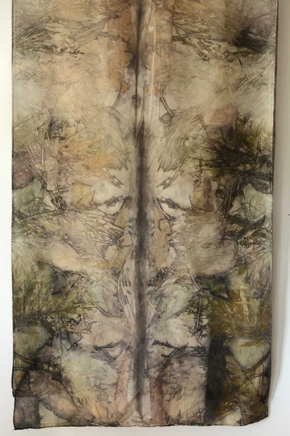 Botanical Eco Print Silk Scarf 160-10