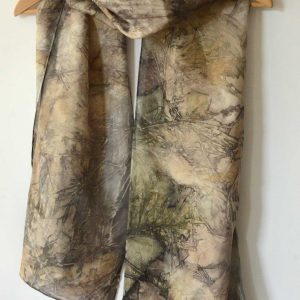Botanical Eco Print Silk Scarf 160-10