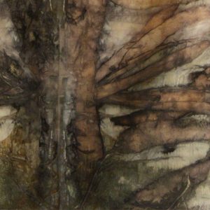 Botanical Eco Print Silk Scarf 160-11 - detail