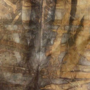 Botanical Eco Print Silk Scarf 160-11 - detail