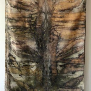 Botanical Eco Print Silk Scarf 160-11