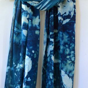 Cyanotype Cotton Scarf CCS-200-01