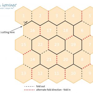 Hexagon Artist Book Structure Template