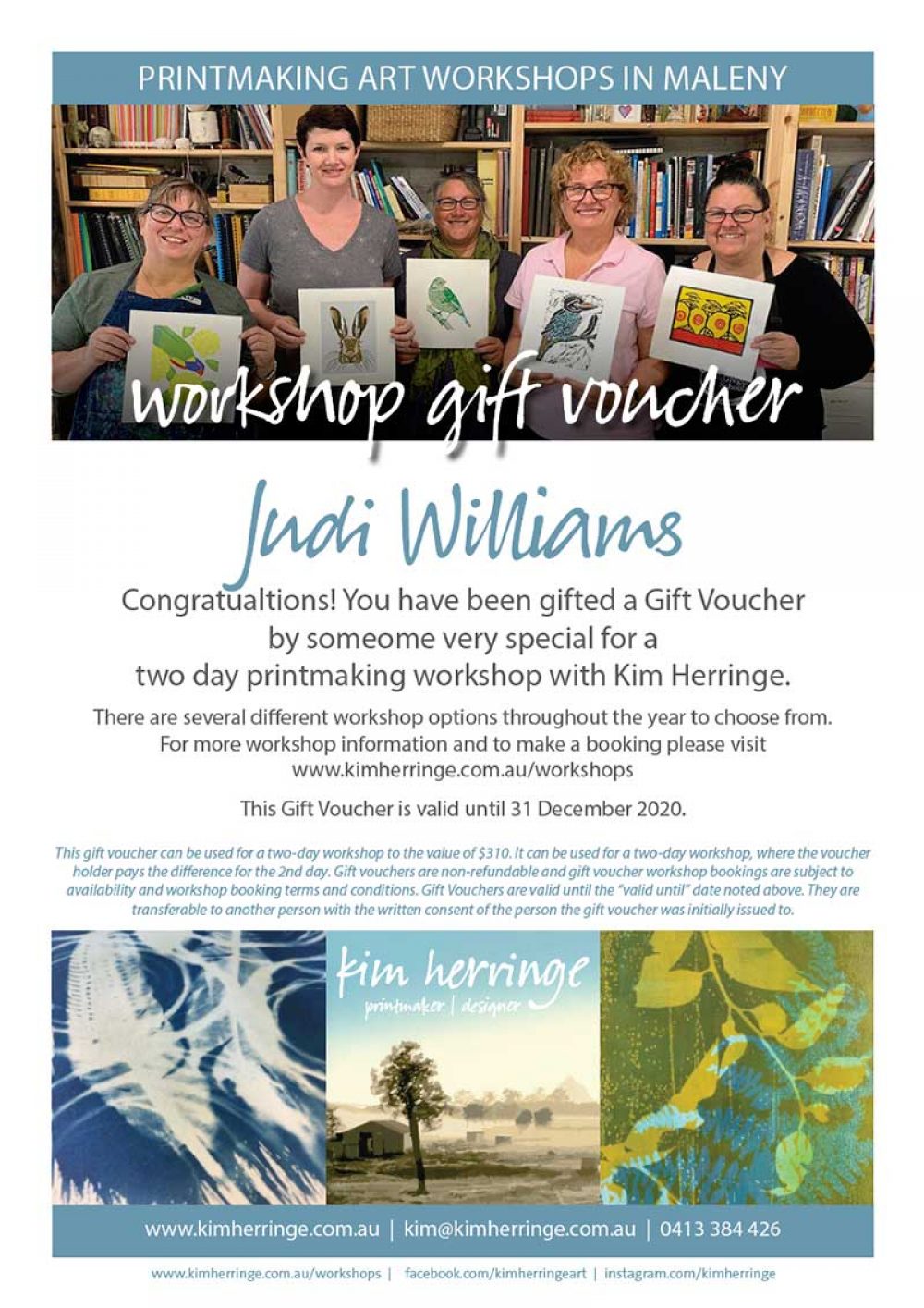Voucher for Printmaking Workshop