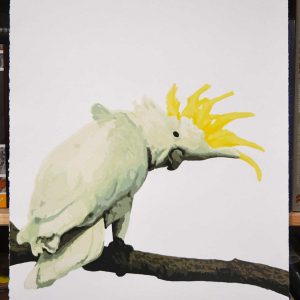 Come with me - Reduction Linocut - Kim Herringe