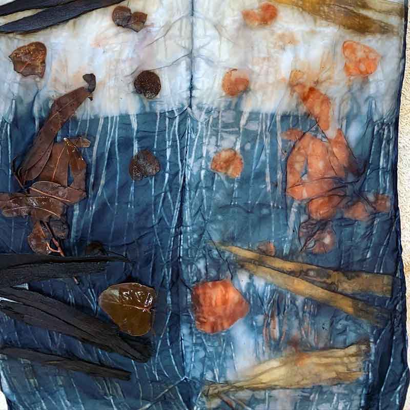 Eco-print on silk workshop May 2020 | Kim Herringe