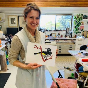 Colour and Reductive Linoprinting workshop - Fiona