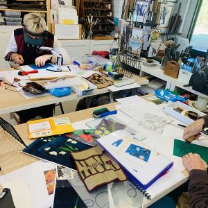 Colour and Reductive Linoprinting workshop July 2020
