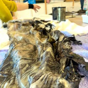 Eco-printing on silk - August 2020