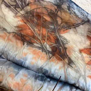 Eco-printing on silk - August 2020