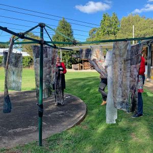 Eco-printing on silk and paper workshop - August 2020