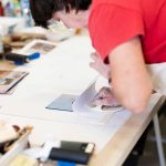 Printmaking workshops with Kim Herringe, Maleny. Linocut workshop