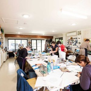 Printmaking workshops with Kim Herringe, Maleny. Linocut workshop