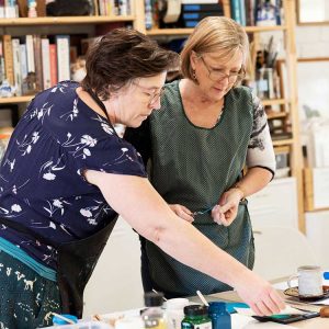 Printmaking workshops with Kim Herringe, Maleny. Linocut workshop