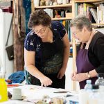 Printmaking workshops with Kim Herringe, Maleny. Linocut workshop