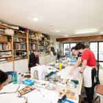 Printmaking workshops with Kim Herringe, Maleny. Linocut workshop