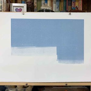 The long way home - Reduction Linocut layer 1