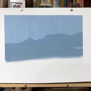 The long way home - Reduction Linocut layer 2